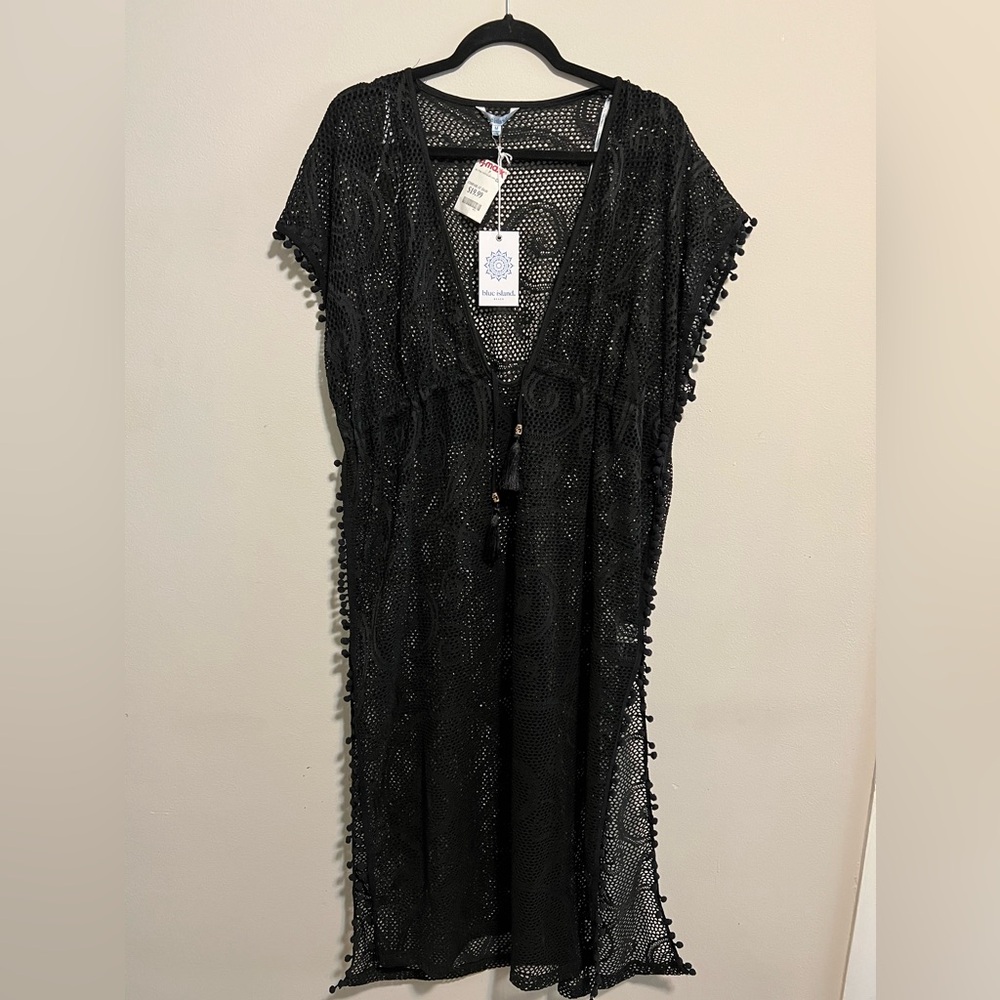 Black swimsuit cover-up
